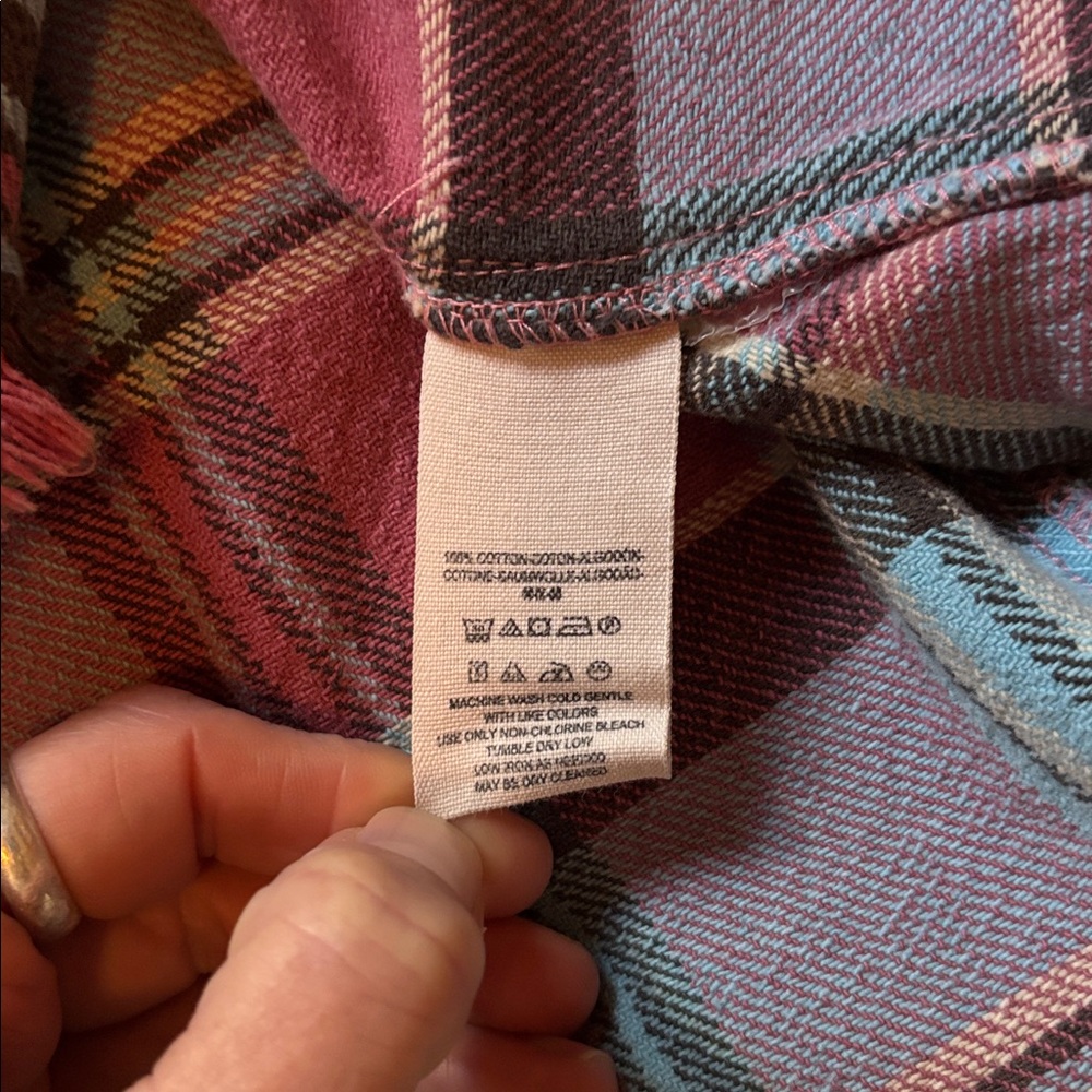 Free People Plaid  Mid-Western Shirt, Size S/P - Picture 11 of 15